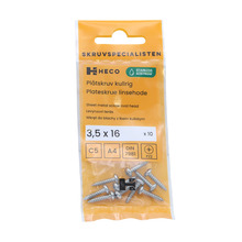 Plåtskruv RXS Kullrig 3,5 x 16 mm 10-pack Heco